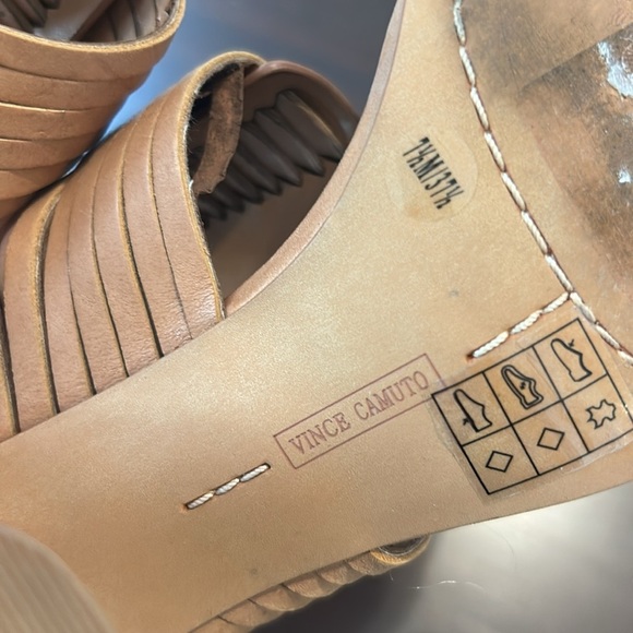 Vince Camuto Astar Leather Backless Sandal Mule Size 7.5 - Picture 11 of 15